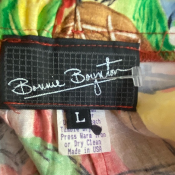 Bonnie Boynton Tropical Print Cotton Wrap Skirt Size L USA NWOT Vintage SKU0291 - Picture 6 of 7